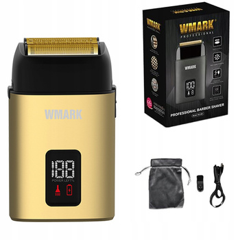 WMARK NG-983 Gold Barber Shaver golarka do włosów i brody 3 głowice tnące