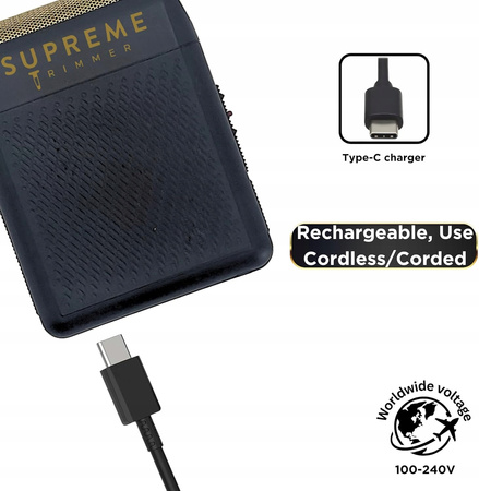 Supreme Trimmers USA Golarka Solo Shaver Black Mała Mocna