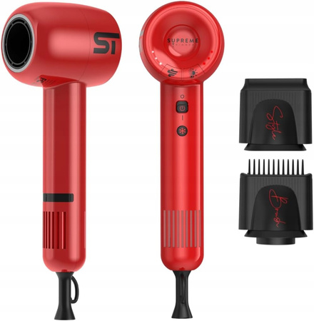 Supreme Trimmers SHD347 Red Suszarka do włosów 1400w Silnik Bezszczotkowy