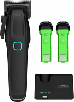 Supreme Trimmer USA Maszynka RECHARGE ST779 Black 2 Baterie + Baza ładująca
