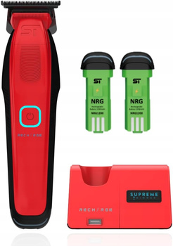 Supreme Trimmers USA Trymer RECHARGE ST777 Red 2 Baterie + Baza ładująca