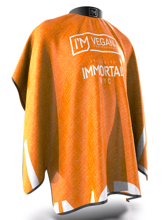 Immortal NYC Peleryna Lux pomarańczowa z kołnierzem