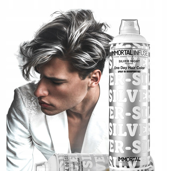 Immortal One Day Hair Color Silver Night Spray Koloryzujący Farbujący 200ml