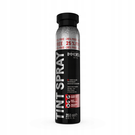 IMMORTAL TINT Hard Black Spray Maskujący Retusz Cover czarny 250ml