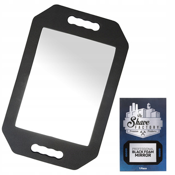 The Shave Factory Lustro Lusterko Prostokątne Fryzjerskie piankowe czarne