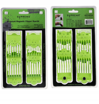 Supreme Trimmers Nasadki Maszynki Magnetyczne zestaw 10szt zielone