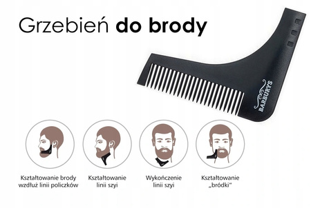 BARBURYS GRZEBIEŃ DO STYLIZACJI BRODY I ZAROSTU