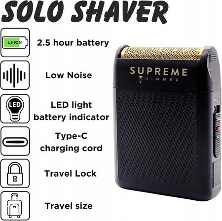 Supreme Trimmers USA Golarka Solo Shaver Black Mała Mocna