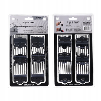 Supreme Trimmers Nasadki Maszynki Magnetyczne zestaw 10szt czarne