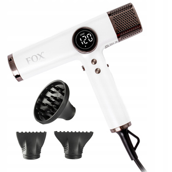 Fox Pearl Suszarka do Włosów z Jonizacją i Dyfuzorem 1800w Profesjonalna