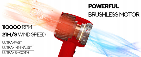 Supreme Trimmers SHD347 Red Suszarka do włosów 1400w Silnik Bezszczotkowy
