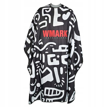 WMARK Peleryna GRAFFITI barberska fryzjerska duża z gumowym kołnierzem