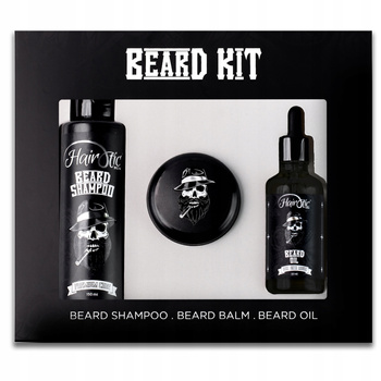 HairoticMen Zestaw Prezentowy do Brody 3w1 Szampon Olejek Balsam