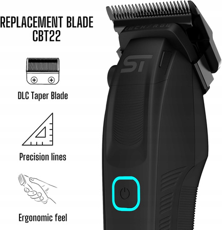 Supreme Trimmer USA Maszynka RECHARGE ST779 Black 2 Baterie + Baza ładująca
