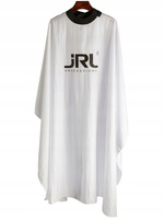 JRL Peleryna barberska fryzjerska duża biała z gumowym kołnierzem